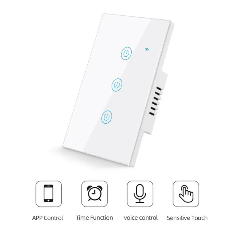 

Tuya Zigbee 3.0 US EU Smart Switch Touch Home Light Wall Button Sensor Smart Life Control Support Alexa Google Home Alice Yandex
