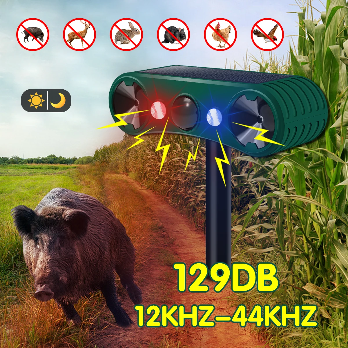 

Солнечный ультразвуковой отпугиватель животных AMARYLLIS