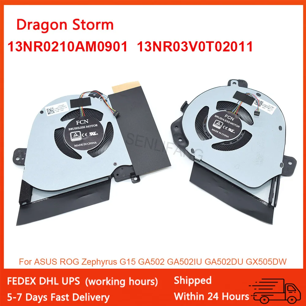 Вентилятор 13NR03V0T02011 13NR0210AM0901 DC5V для ASUS ROG Zephyrus G15 GA502 GA502IU GA502DU кулер процессора