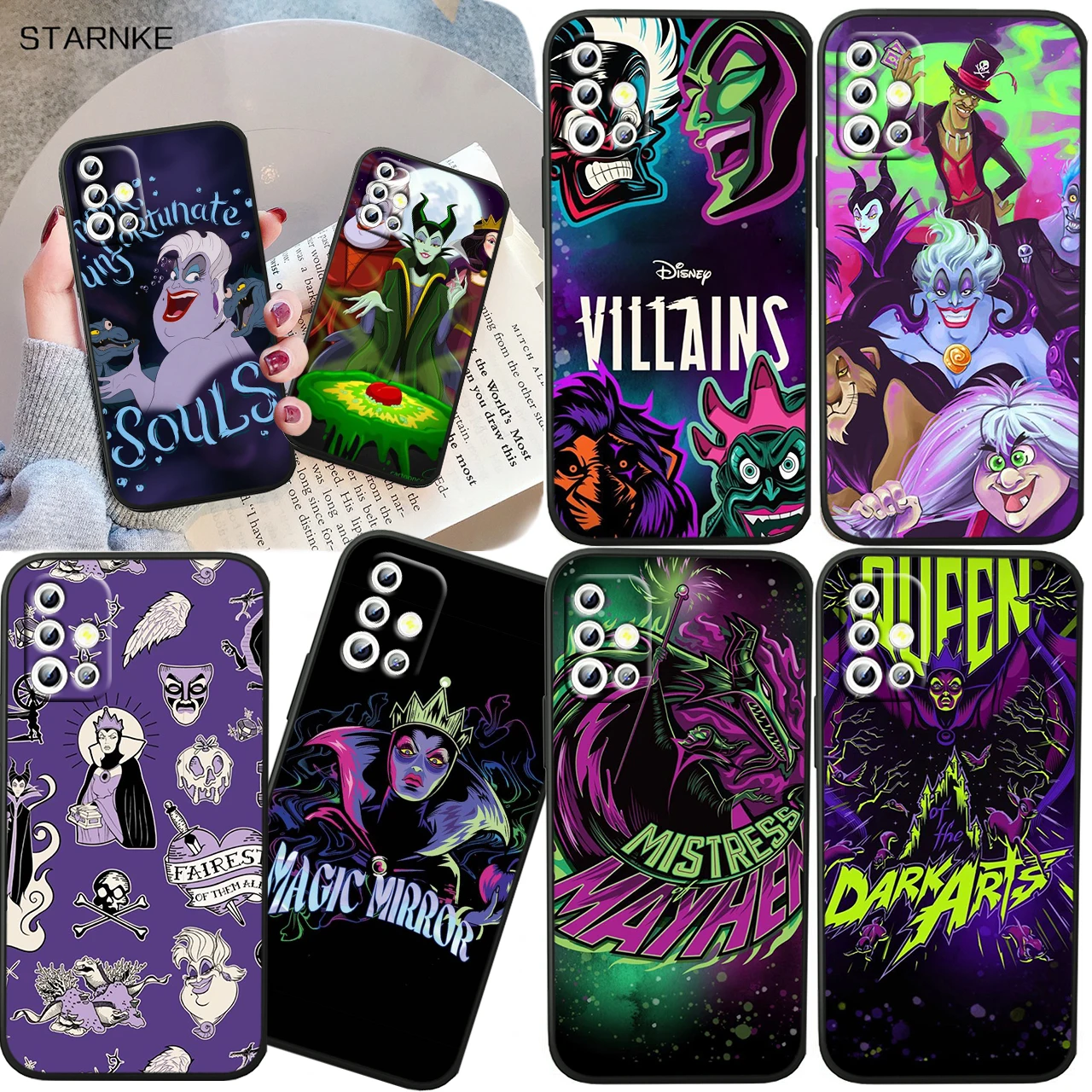 

Cool Disney Evil Queen For Samsung A04S A81 A91 A71 A51 A41 A31 A12 A21S A01 4G 5G Silicone Soft Black Phone Case