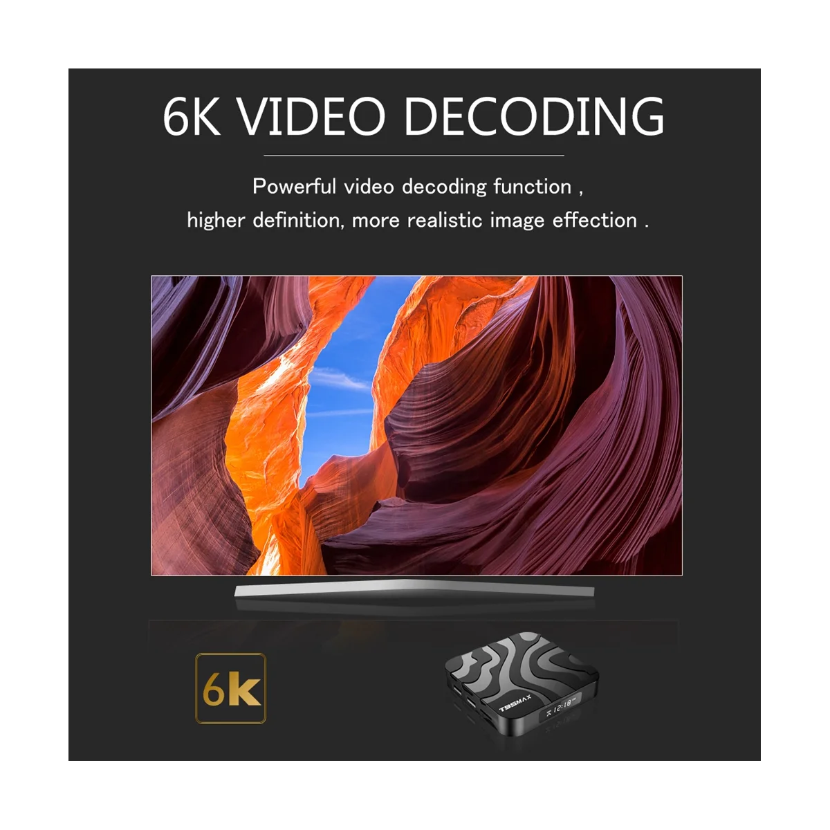 

T95MAX 6K TV Box H618 Android медиаплеер 4G RAM + 64G ROM EU Plug