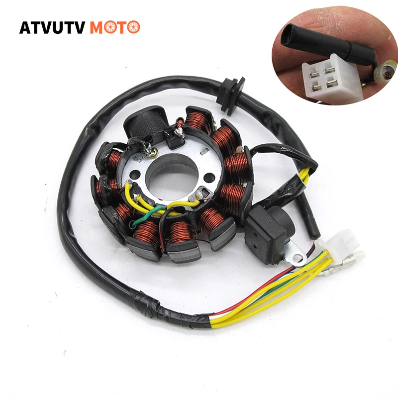 

11 Pole Coil Magneto Stator For GY6 125cc 150cc 152QMI 157QMJ 1P52QMI 1P57QMJ Chinese Scooter Moped ATV Go-Kart