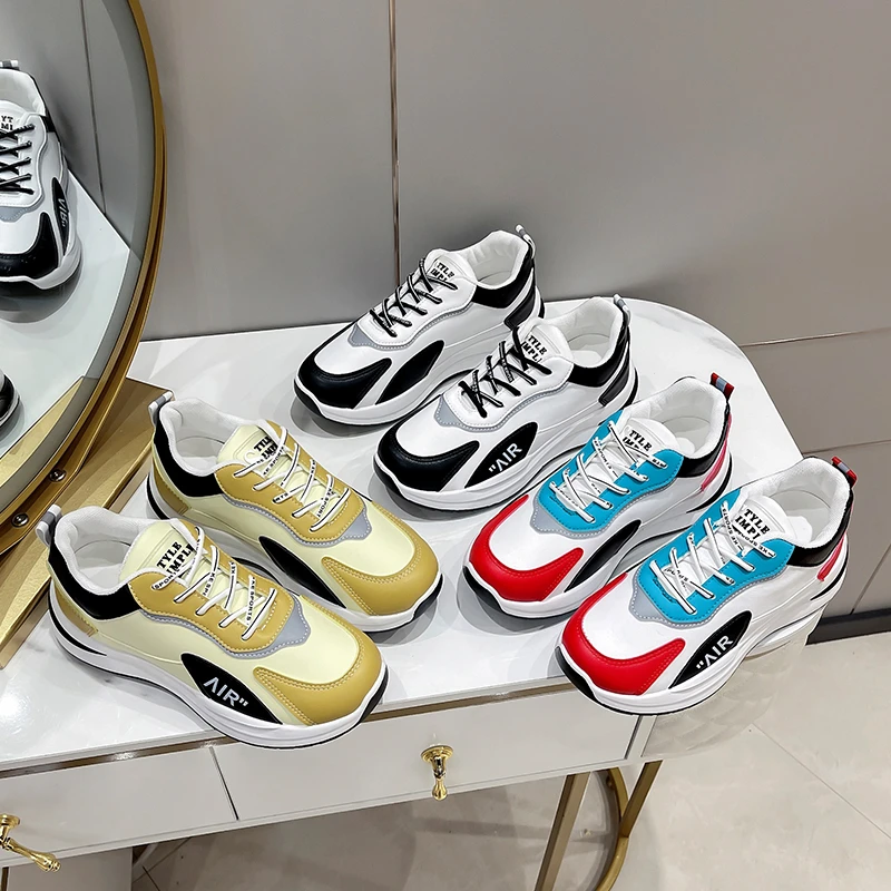 

Женская спортивная обувь Новинка 2022 Повседневная модная Корейская версия сетчатая спортивная обувь весна-осень Молодежная трендовая обув...