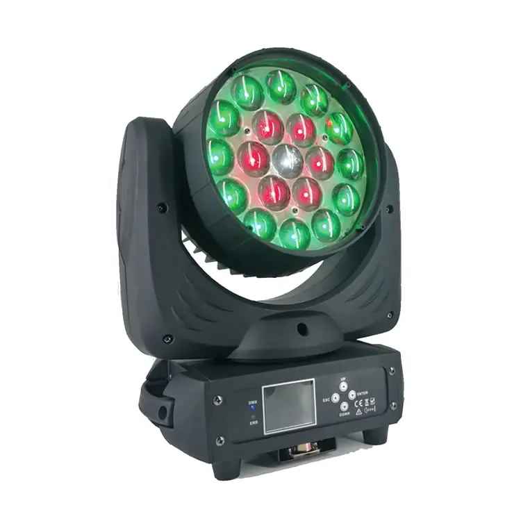 4pcs Disco wash moving head rgbw led 19x 15w 4in1 zoom 3 ring control movinghead light