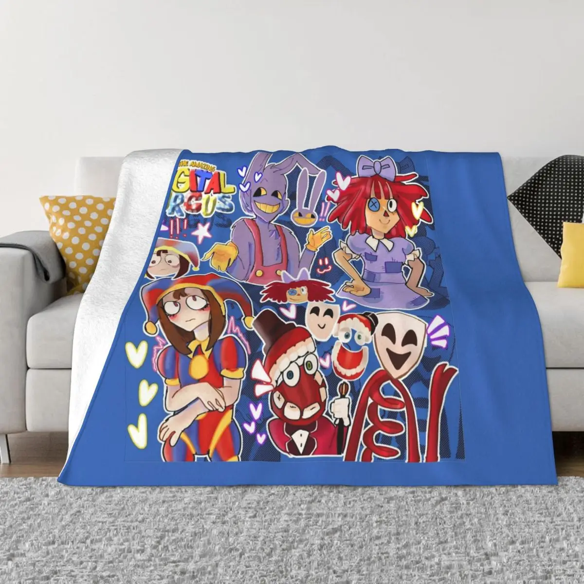 Удивительное цифровое цирковое флисовое одеяло Pomni Tadc для дома спальни легкий