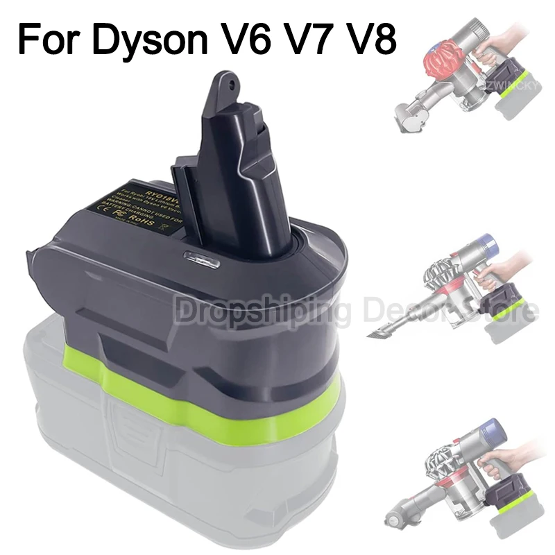Адаптер аккумулятора для пылесосов Dyson V6 V7 V8 преобразователь 18 в