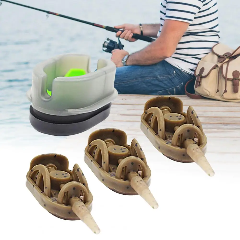 

Flexible Versatile Reservoir Fishing Bait Holder Tool Feeder Mould Silicone Carp Fishing Method Feeder Portable for Lakeside