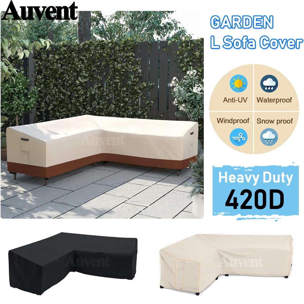 Waterproof Rattan Corner Furniture Cover V Shape Sofa Table 