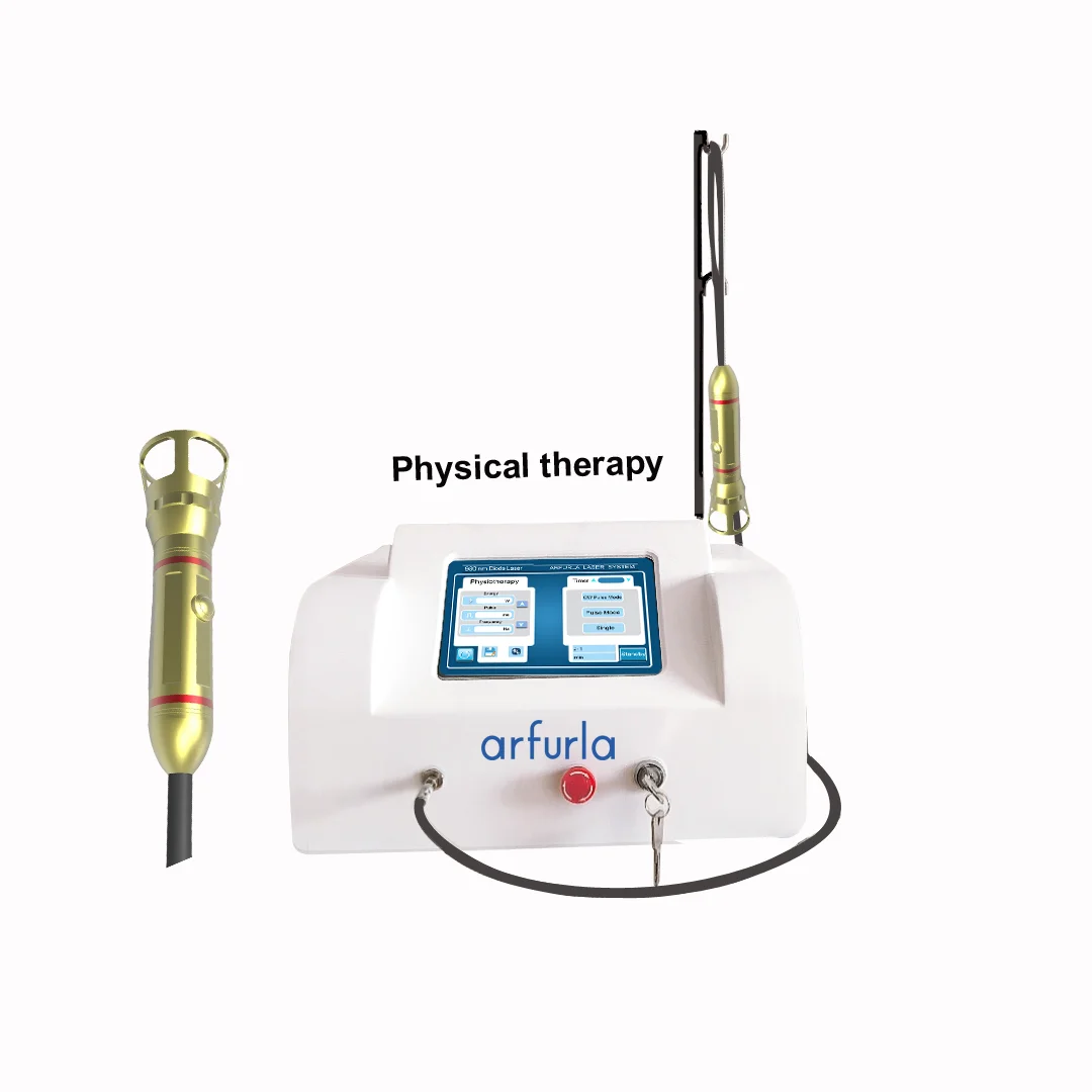 

Arfurla therapeutic laser physiotherapy device with 980nm diode laser deep tissue pain relief laser therapy