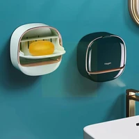 bathroom drain soap box wall mounted abs soap box with storage travel storage case lid dish organizer box soap dishes water q0u7
