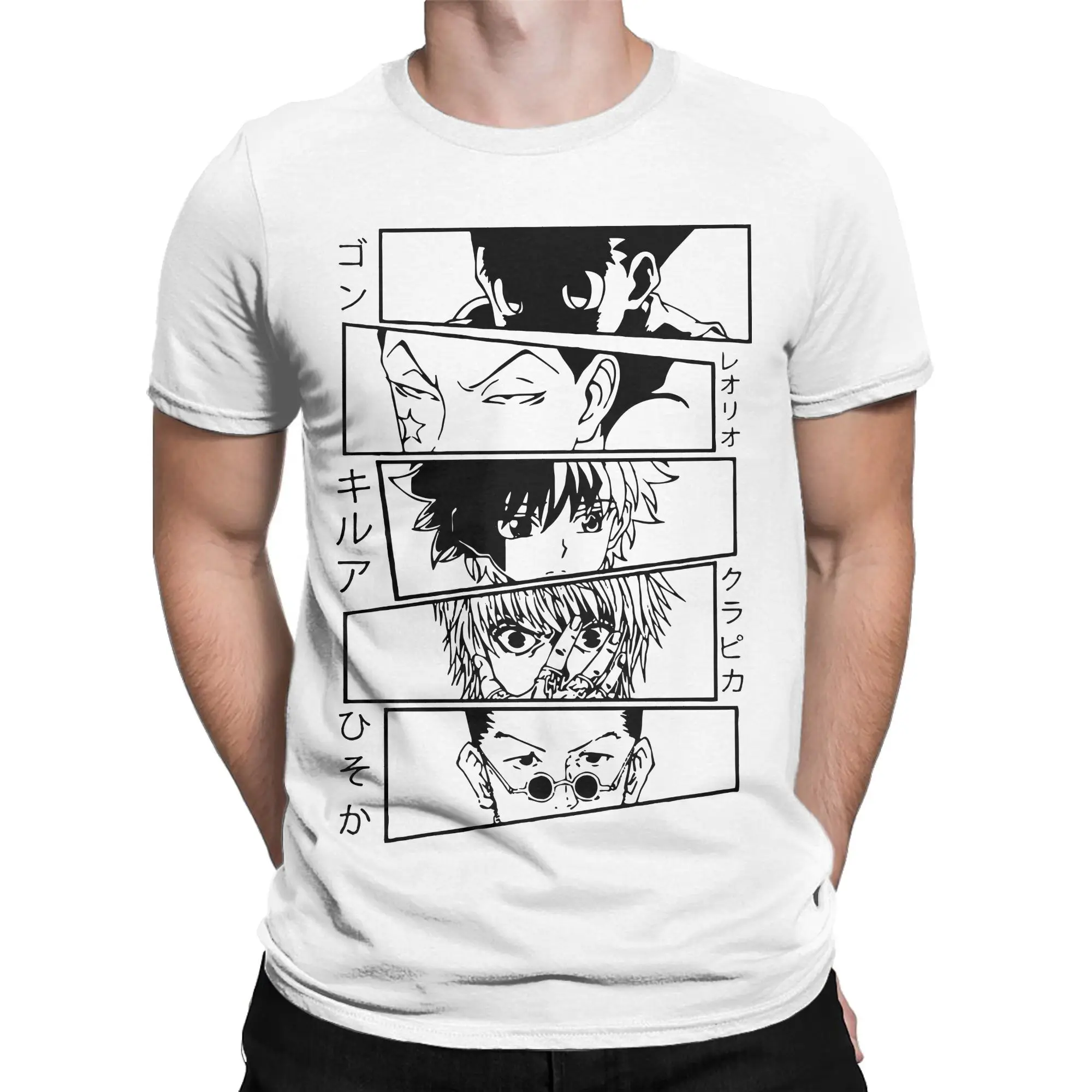 Hunter X Crew Tshirt Men's Cotton Clothes Casual Round Neck Short Sleeve