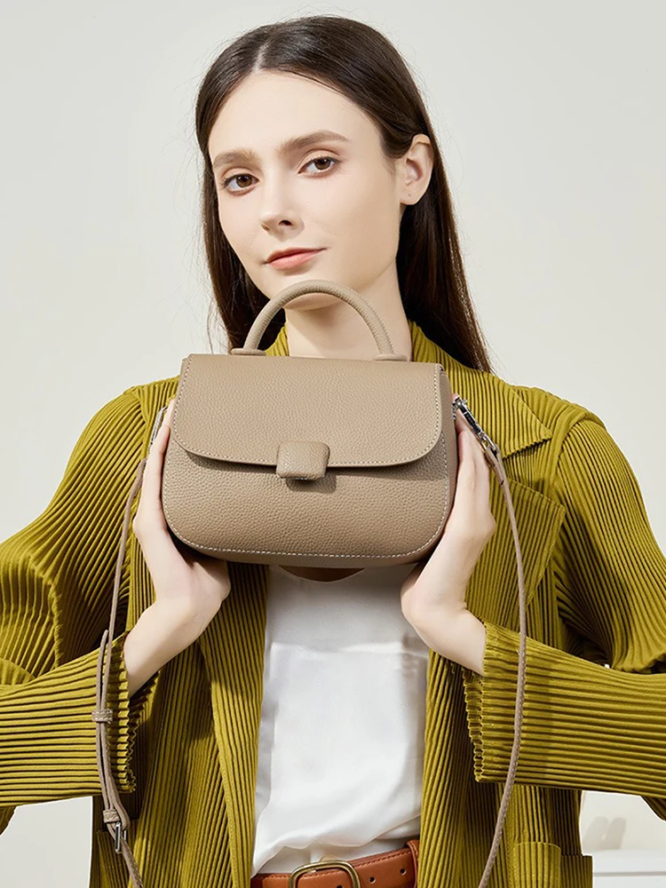 Женская Ретро сумка-тоут Zency из натуральной кожи дизайнерская квадратная