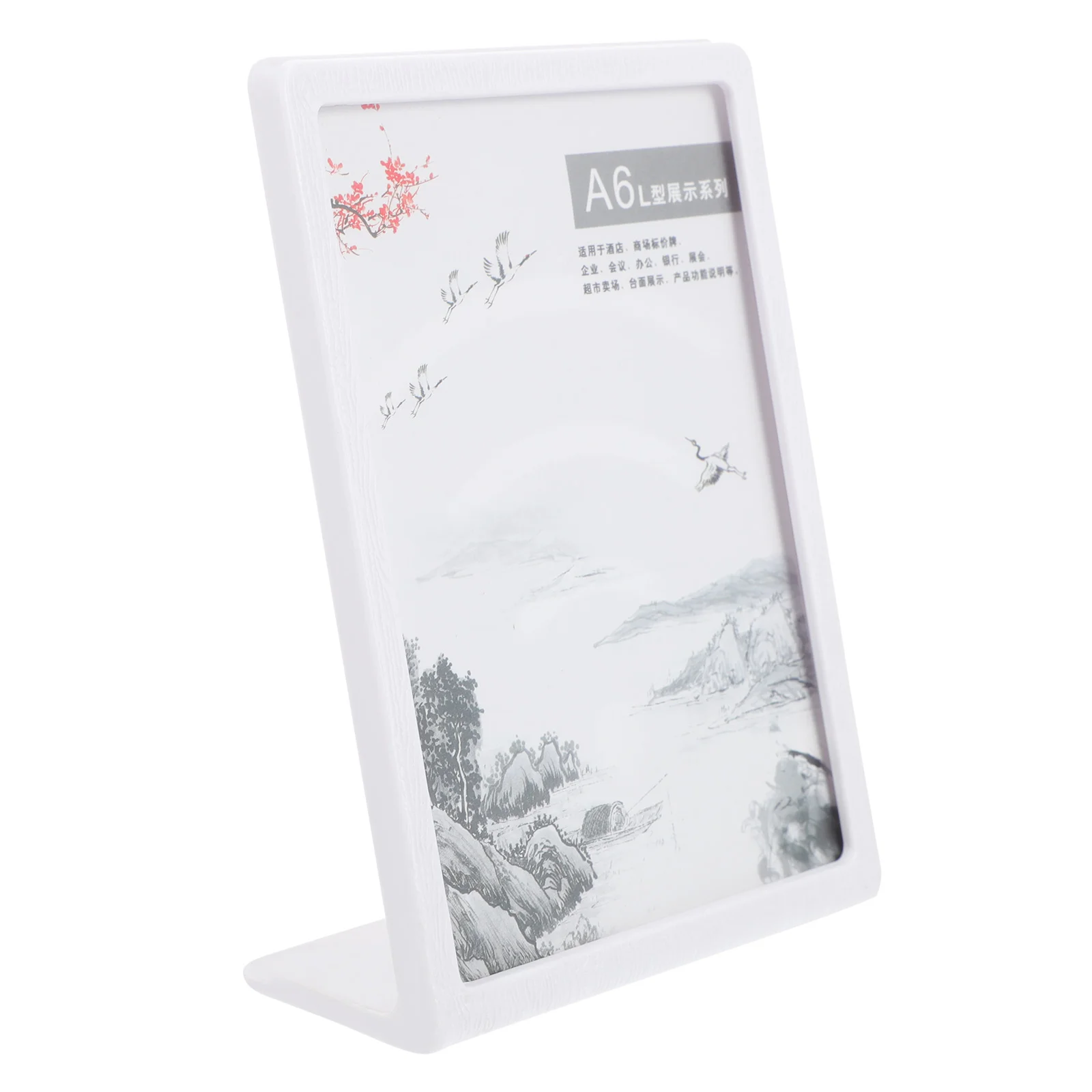 

A4 Menu Display Board Versatile Rack Price Tags Showing Stand Slanted Holder L-shaped Plastic Label Sign