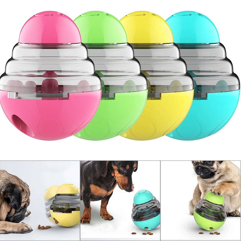 

Puppy IQ Training Toys Dog Interactive Toy Slow Feeder Treat Ball Pet Shaking Leakage Food Dispenser Container Bowl Pet Tumbler