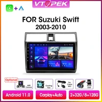 vtopek 4g carplay 2din android 11 0 car radio multimidia video player navigation gps for suzuki swift 2003 2010 head unit 2 din