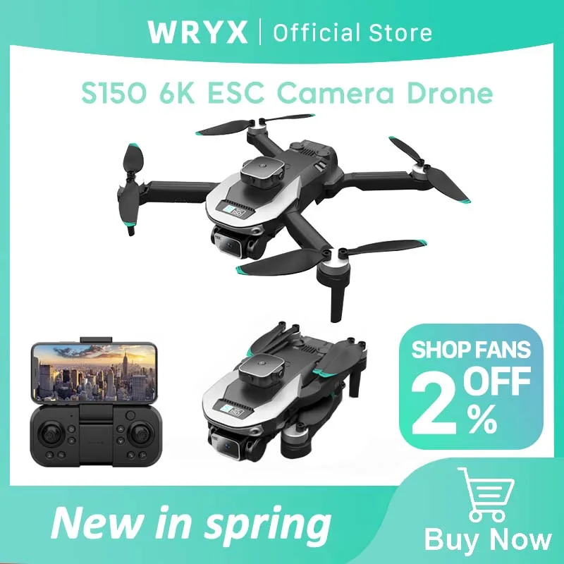 

WRYX S150 6K ESC Dual Camera Drone 4K Optical Flow Positioning Dron Brushless Motor Four-Sided Obstacle Avoidance Quadcopter Toy