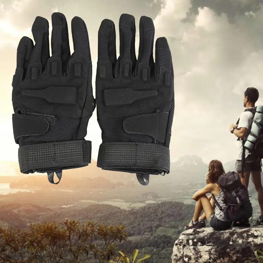 

1 Pair Climbing Gloves Wear-resistant Full Finger Anti-scratch Breathable Anti-skid Mesh Design Outdoor Gloves for Sport