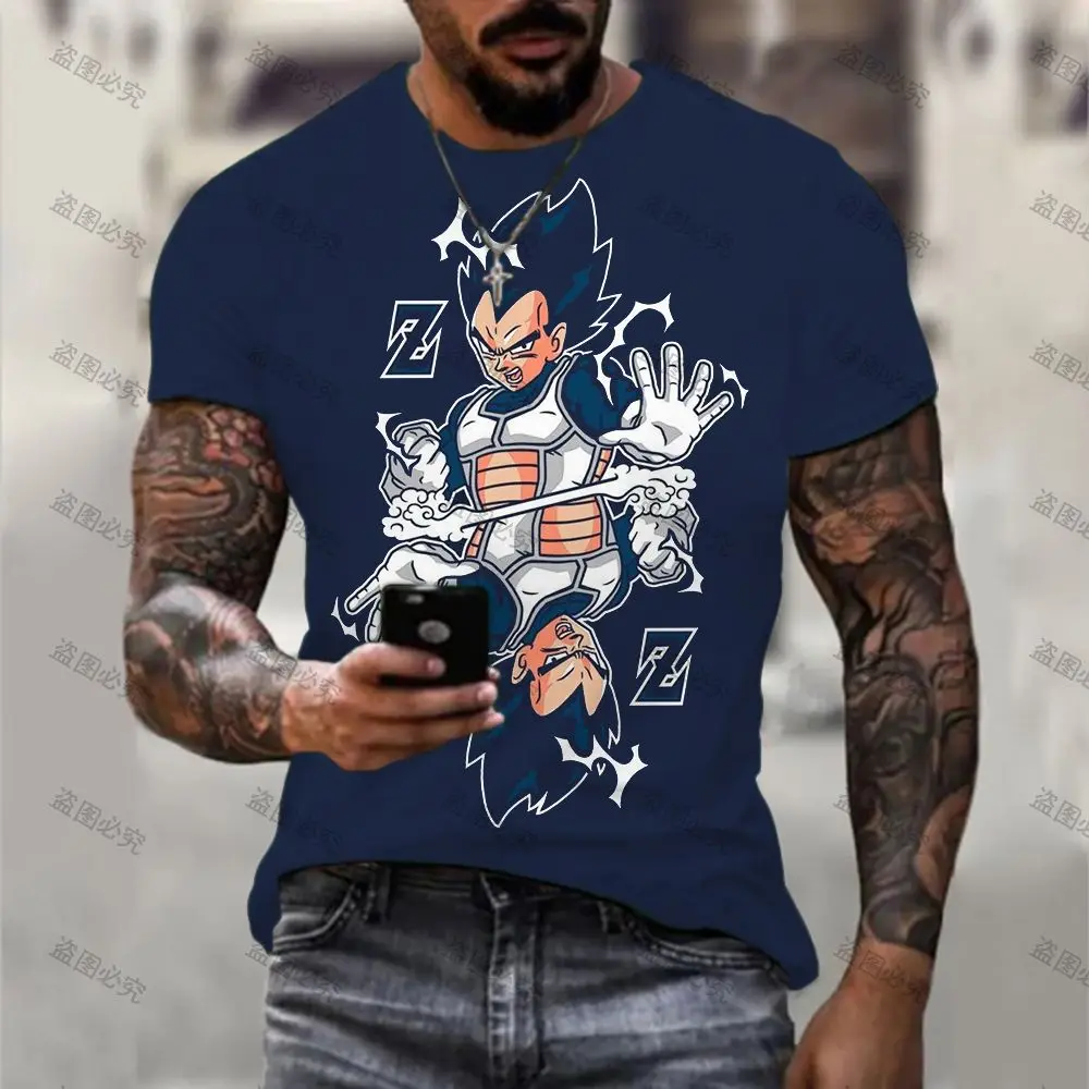 

Dragon Ball T-shirts Men's Clothing Y2k Tops Streetwear Goku T-shirt Gift Vegeta Oversized Tee Children's Trapstars Hip Hop