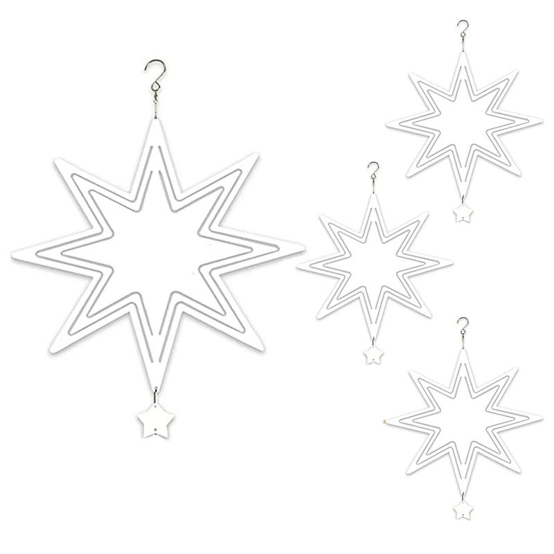 

4 Pack 10 Inch Hanging Wind Spinners Double Sided Wind Powered Kinetic Sculpture