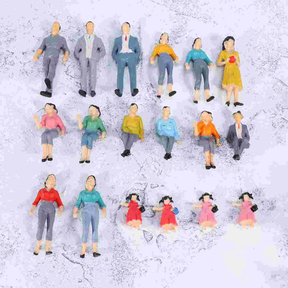

People Painted Miniature Figures Figurines Tinymulticolor Mouldsfigurinemold Miniatures Andmini Sandtray Architectural Passenger