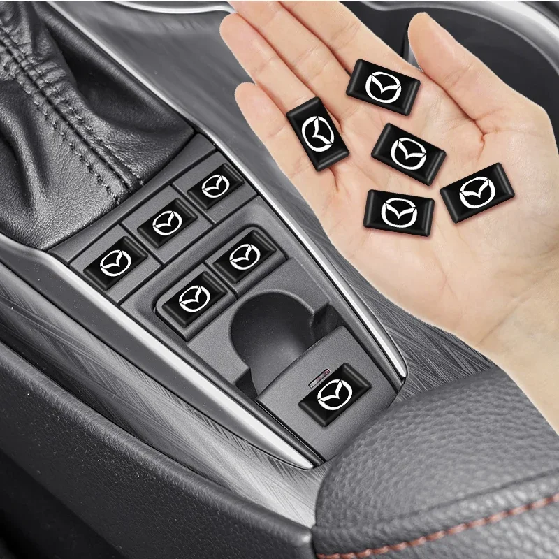 10 шт. 3D эпоксидные автомобильные наклейки на руль для Mazda 3 6 2 5 Axela Atenza Demio CX3 CX5 CX7 CX30