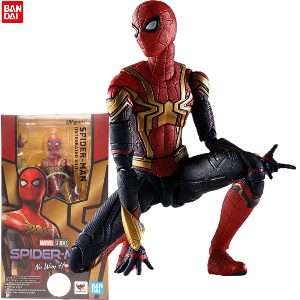 

Фигурка BANDAI S.H. Фигурка Человека-паука «NO WAY HOME», интегрированный костюм, фигурка аниме, фигурки, игрушки, игрушки