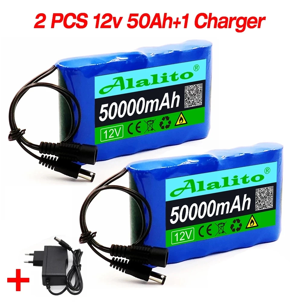 

18650 3S2P 12V 14000mah Original Lithium Ion Battery DC 12.6V 14Ah Rechargeable CCTV, Camera Monitor Replacement Battery + Charg
