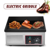 Electric Flat Grill Cast Iron Nonstick Cooking Plate BBQ Grill Counter Roaster Oven Desktop Teppanyaki Commercial Frying Griddle