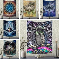 starry sky mandala tapestry wall hanging psychedelic art witchcraft aesthetic mystic bedroom yoga picnic mat home decoration