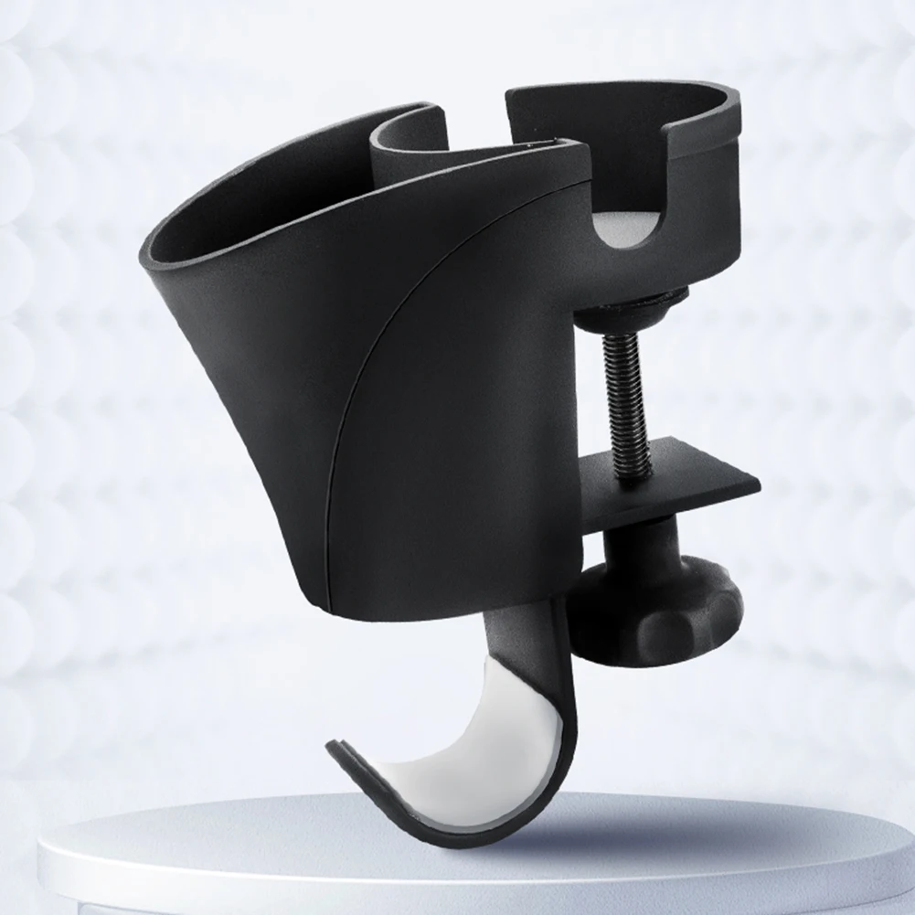 

3 in 1 PC Gaming Headset Desktop Hanging Clamp Stand ABS+Metal Bracket Headphone Mounted Hanger Cup Holder with Pen Holder Black