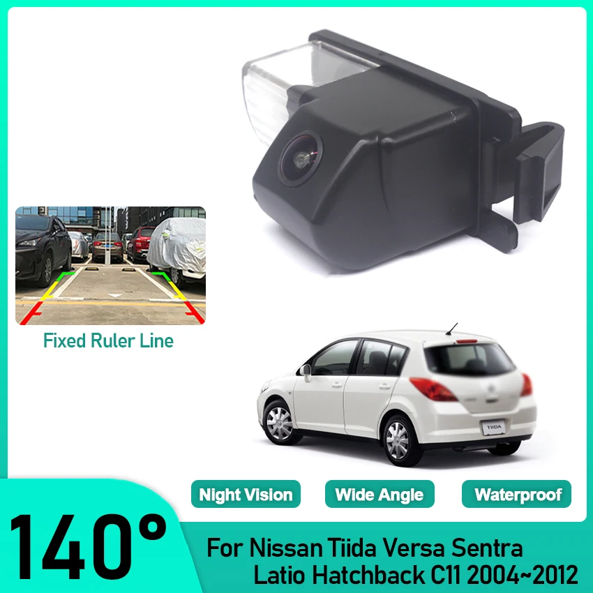 140-градусная HD 1920x1080P камера заднего вида для Nissan Tiida Versa Sentra Latio Hatchback C11 2004 ~ 2010 2011 2012