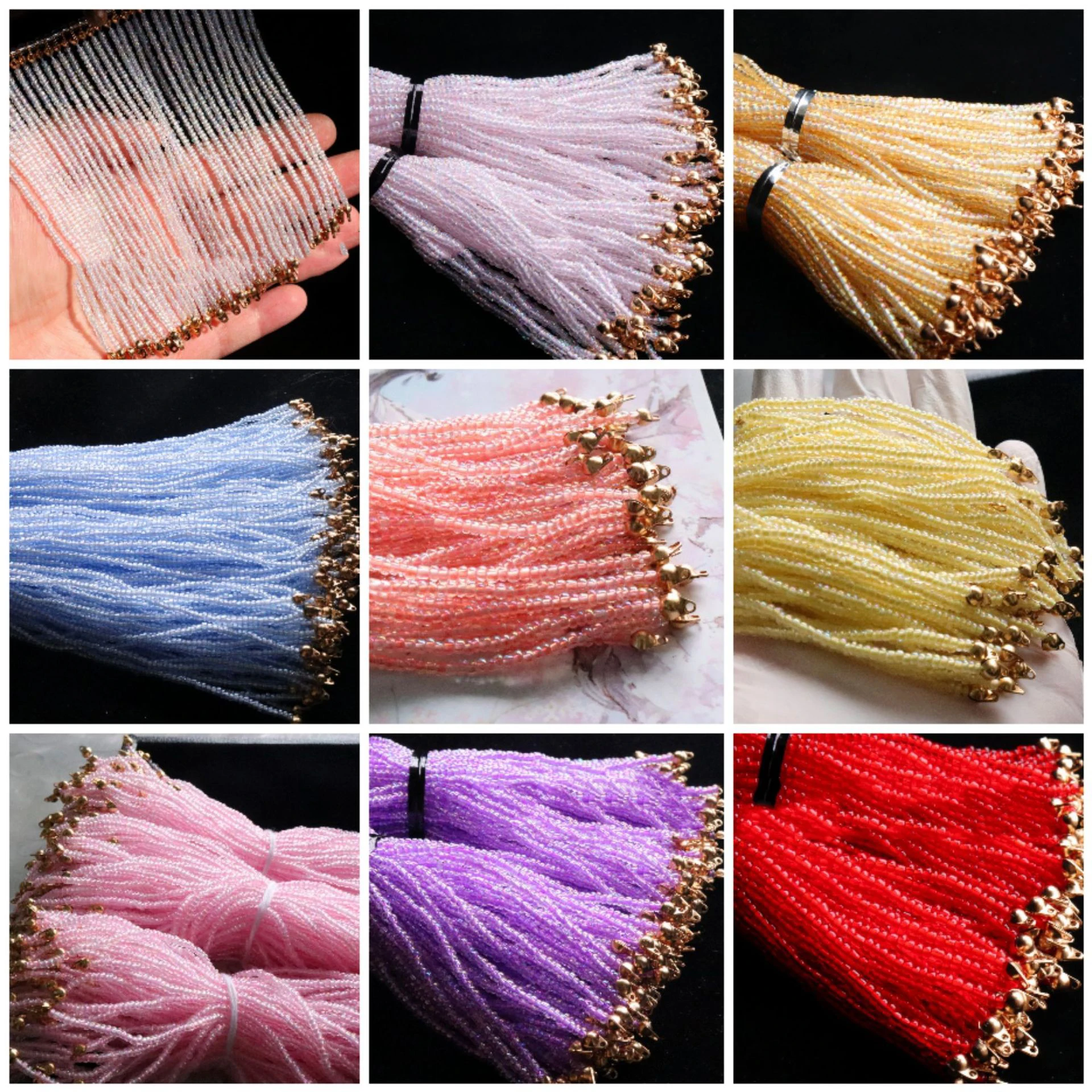 

Seed Beads Tassel Chain Multicolor For Jewelry Making DIY Women Necklace Headdress Hairpin Craft Accessories Jewelry Material