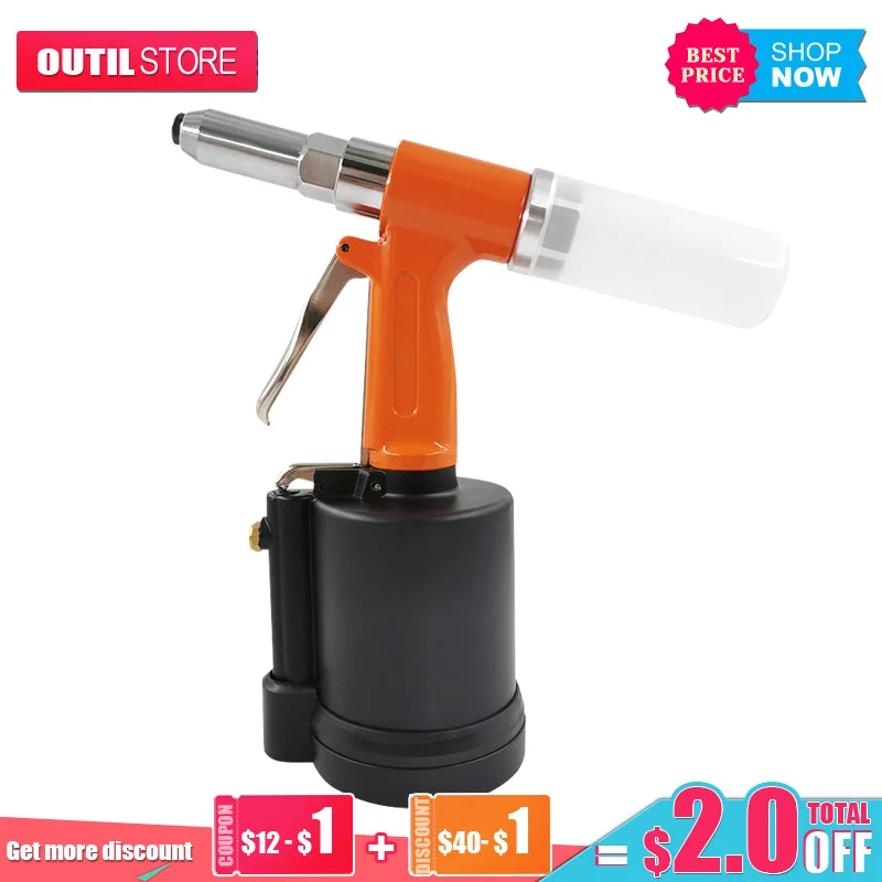 

Пневматический пистолет для заклепок Realmote, вертикальный инструмент для украшения ногтей, очень прочный, подходит для украшения плотника