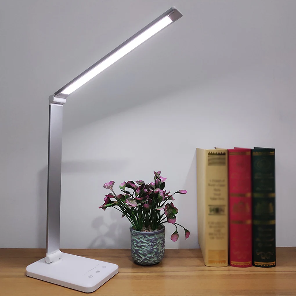

Настольная Светодиодная лампа для чтения, яркий Настольный светильник с сенсорным управлением, портативный прикроватный ночник для офиса ...