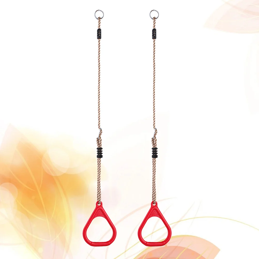 

Пластмассовое гимнастическое кольцо, Детские Кольца для фитнеса, для тренировки всего тела по тяжелому весу (красный)