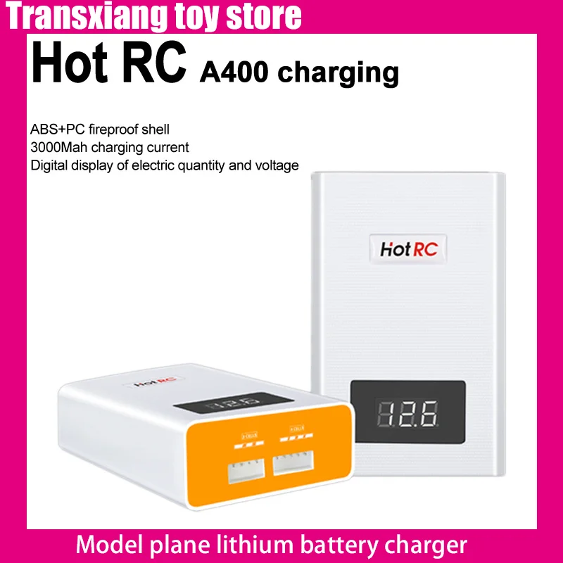 

Hotrc A400 Model Aircraft Lithium Battery Charger 4s 3s Simple Balance Fast Charger 11.1v 14.8v,easy To Carry With Power Display