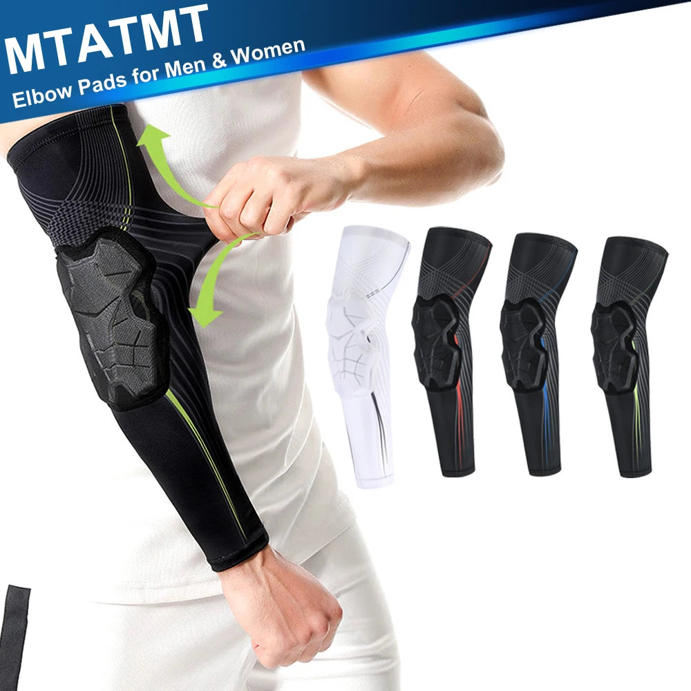 

MTATMT 1Pcs Elbow Pads, Basketball Shooter Sleeves, Collision Avoidance Padded Elbow for Volleyball Football Baseball