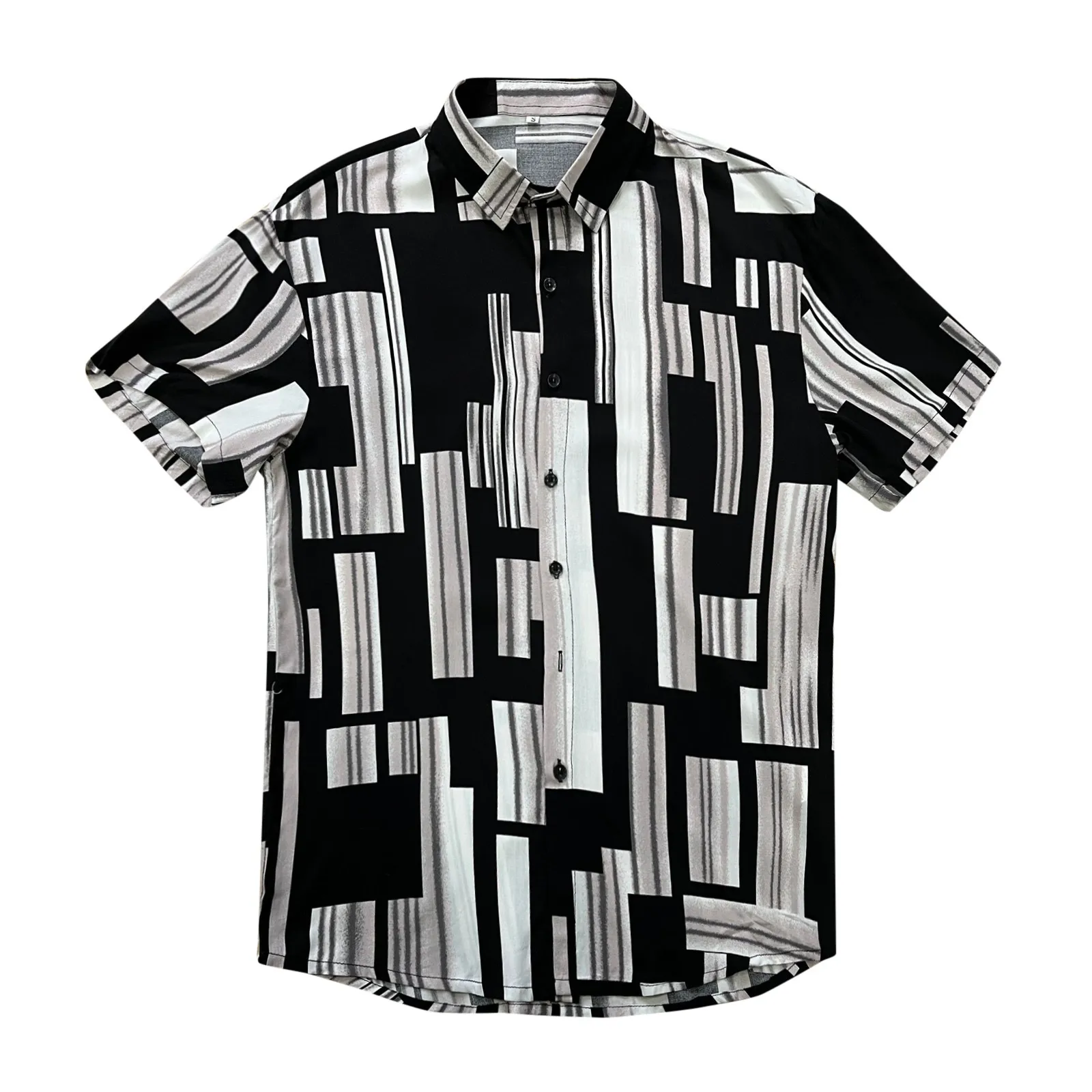 

Men Spring Printed Turndown Collar Casual Short-sleeved Shirts Blouse Super Comfy High Quality Fashionable Shirts Ropa Hombre