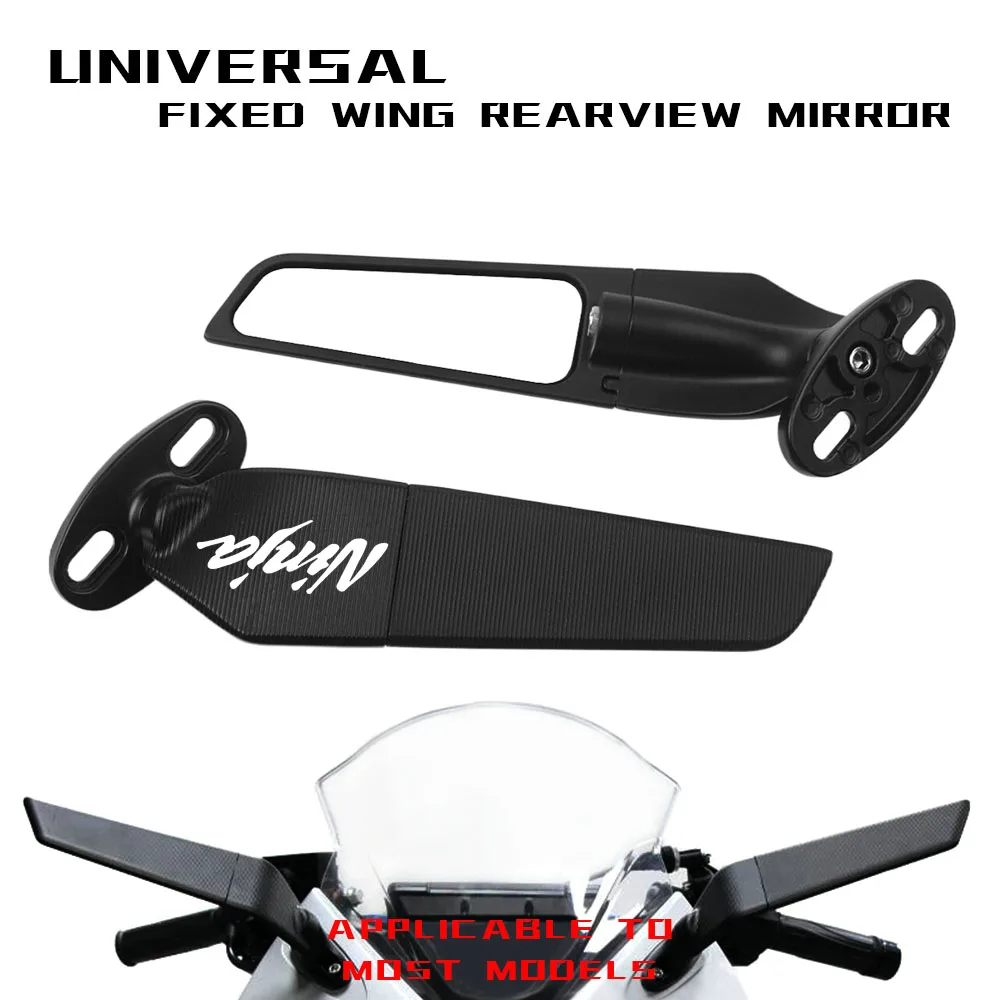 

For Kawasaki NINJA 250 300 400 650 2016-2022 Motorcycle Mirror Modified Wind Wing Adjustable Rotating Rearview Mirror