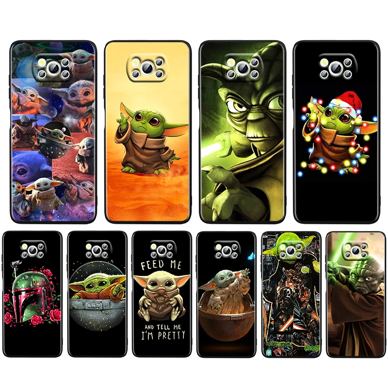 

Star Wars The Baby Yoda Soft Black Phone Case For Xiaomi Mi Poco X4 X3 NFC F4 F3 GT M5 M5s M4 M3 Pro C40 C3 5G Cover