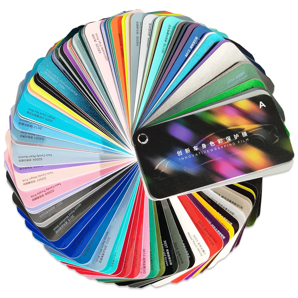 Образец образцов Wrapmaster Книжные цвета для карточек Автомобильная пленка