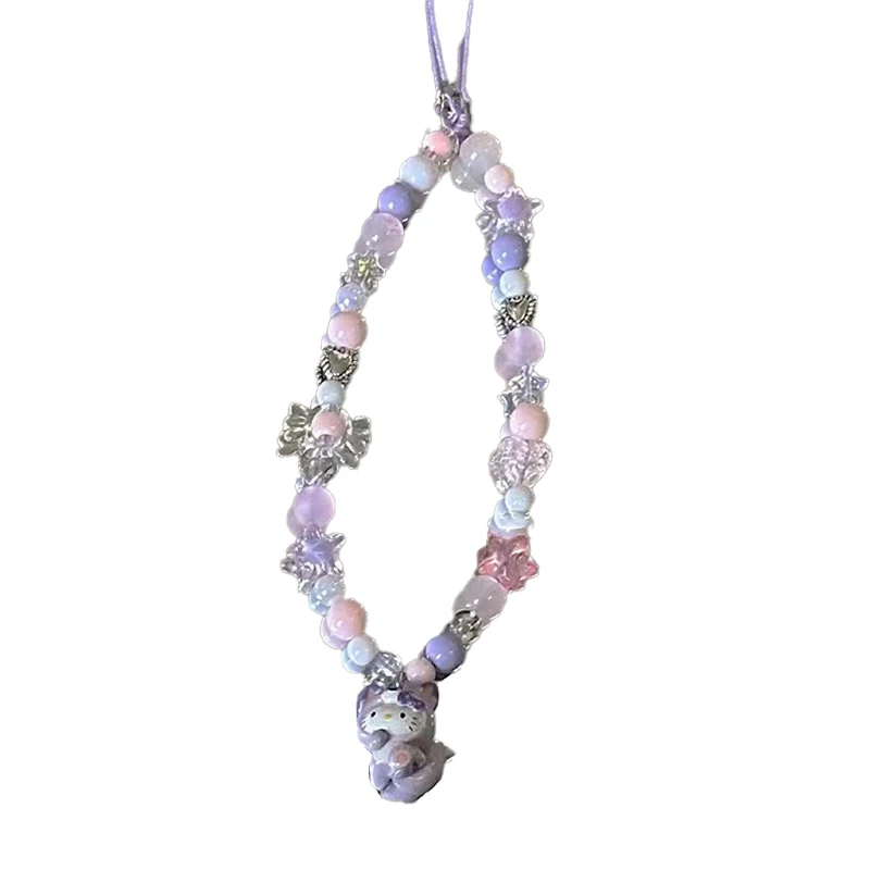 Милый кулон Kuromi шнурок милая цепочка для телефона ремешок на запястье девушек