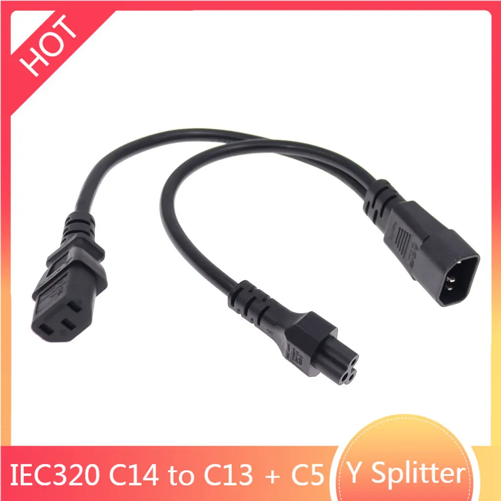 

Кабель-адаптер питания IEC320 C14 к IEC320 C13 + C5 Y для ПК, монитора, сканера и принтера