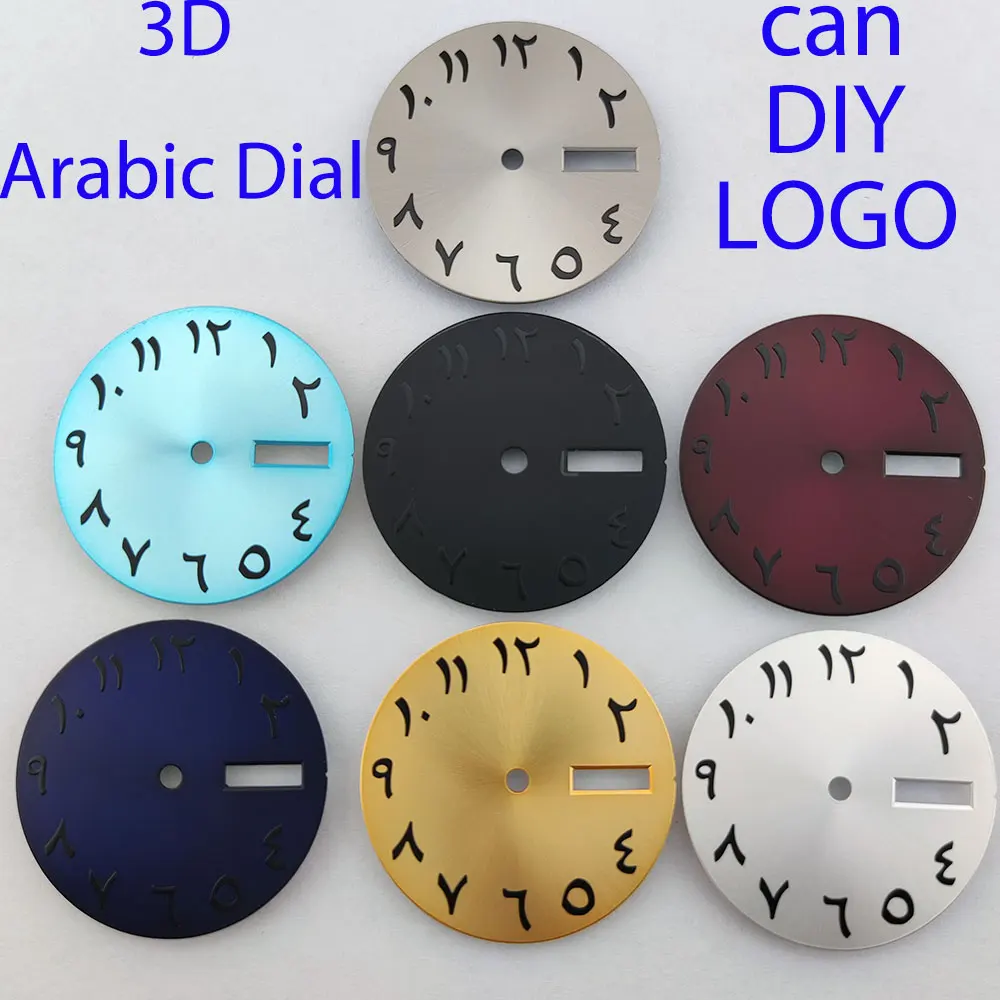 Новый циферблат NH36 28 5 мм арабский двойное окно подходит для механизма NH35/NH36/4R/7S