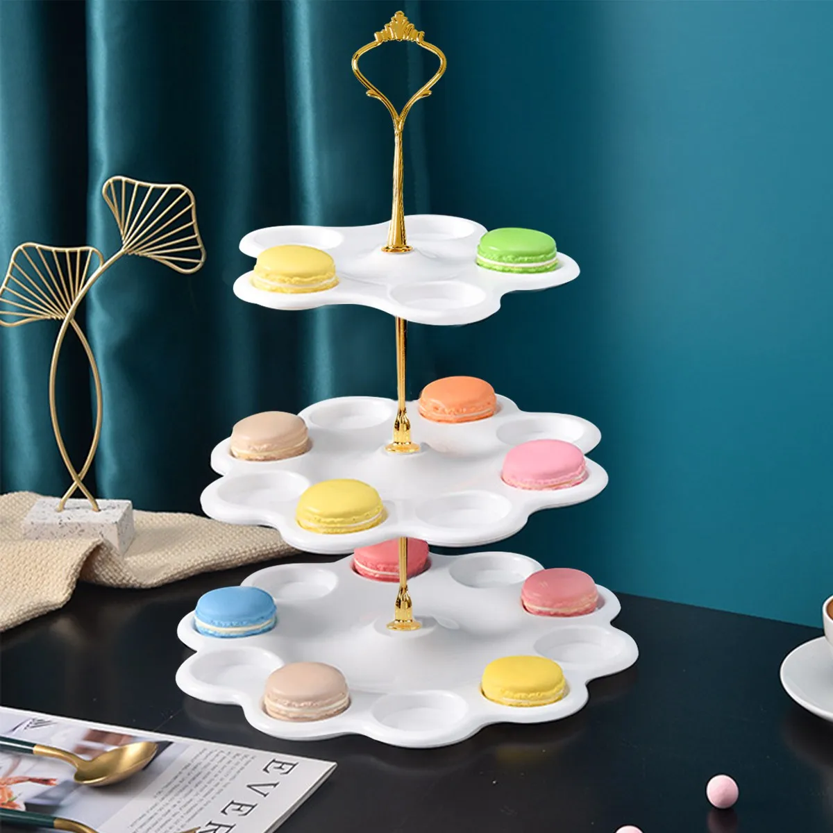 

Detachable Cake Stand Wedding Birthday Party 2/3 Tier Pastry Cupcake Fruit Plate Serving Dessert Holder Home Wedding Party Decor
