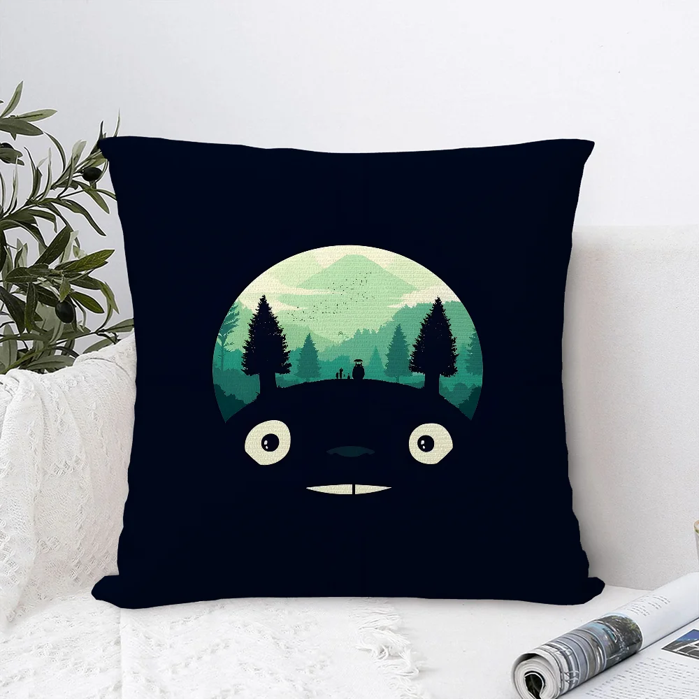Аниме T-TotoroS Kawaii наволочка из плюшевой ткани мягкая двухсторонняя с принтом