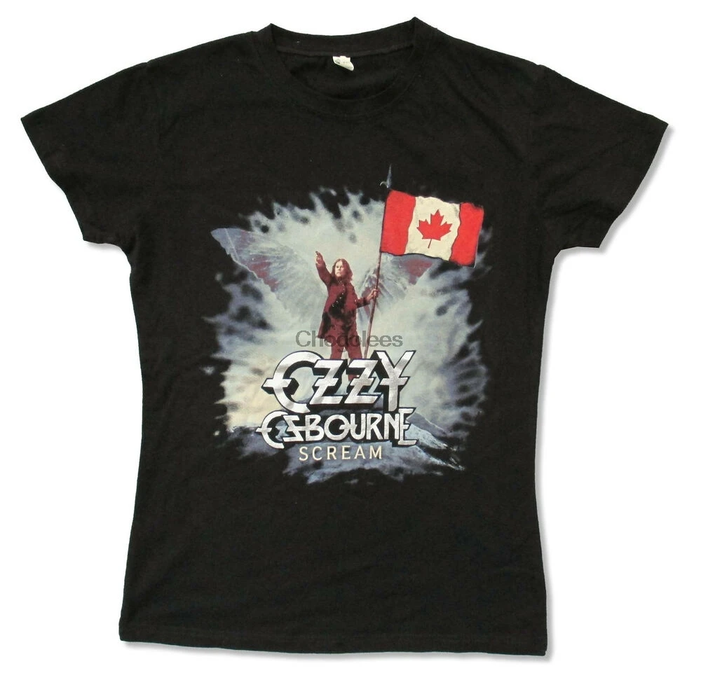 Черная футболка для девочек-подростков Ozzy Осборна крик Канада Новинка