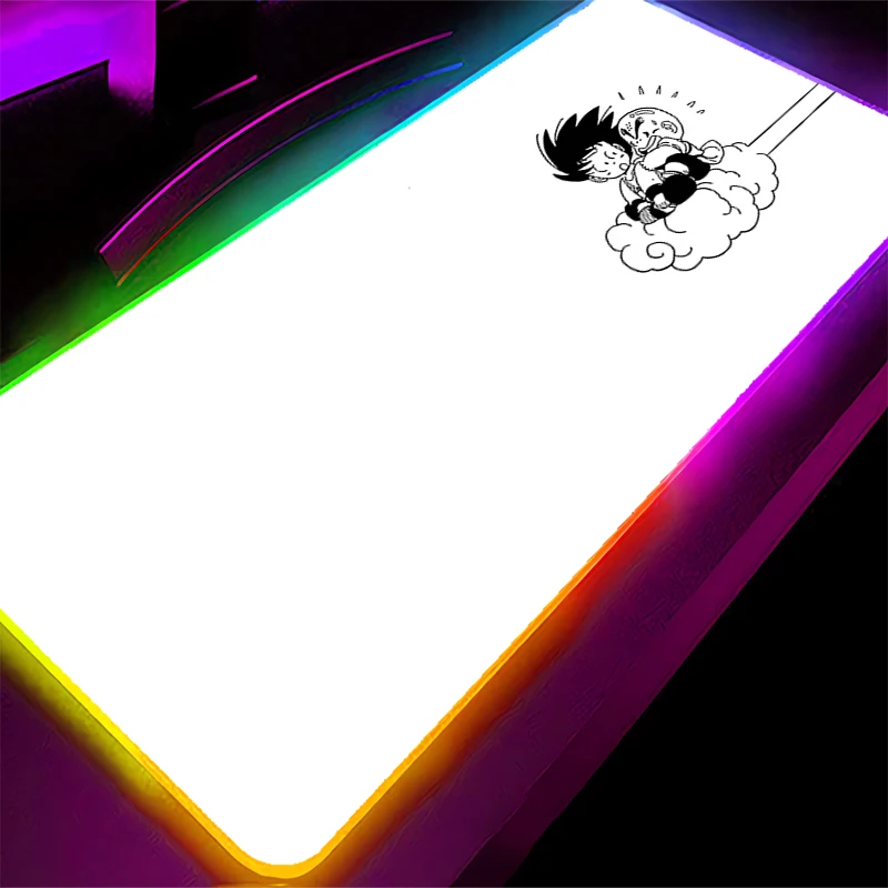 Фото Коврик для мыши DBZ RGB Dragon Ball Krillin с подсветкой, игровой замок, аксессуары, ковер, ПК, компьютерная клавиатура, настольный коврик, светодиодный коврик для мыши №1