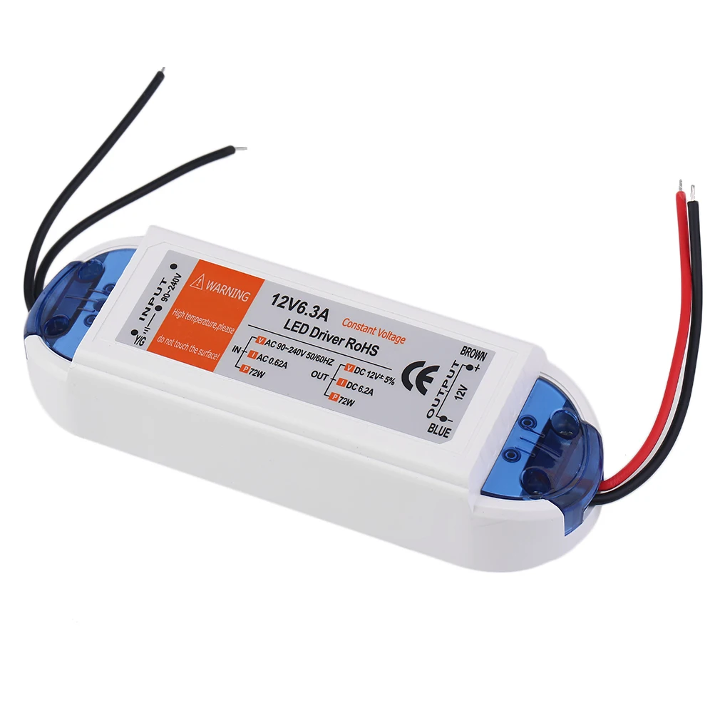 

ICOCO 18W/28W/48W/72W/100W Power Supply DC 12v LED Driver Adapter Transformer Switch Output 100V-240V For LED Strip