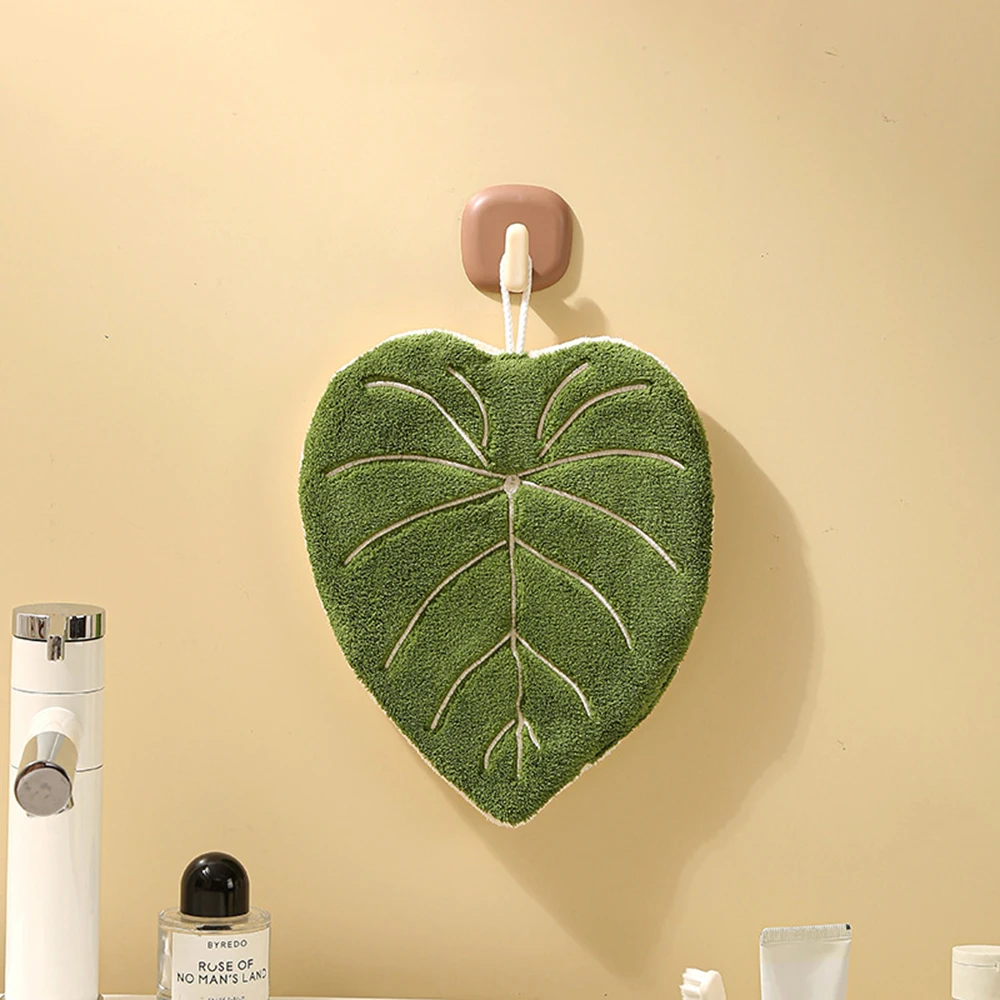 

Кухонные полотенца с принтом листьев из полиэстера и хлопка